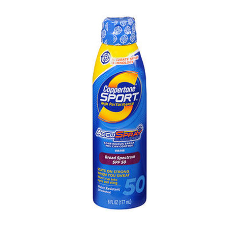 Coppertone, Sport Clear Continuous Spray Sunscreen Ultra Sweatproof Spf 50, 6 oz
