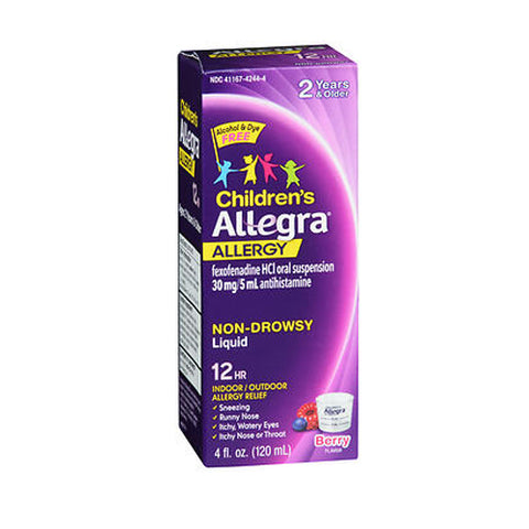 Allegra, Childrens Allergy Oral Suspension, Berry Flavor 4 oz