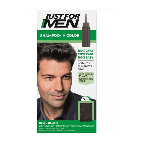 Just For Men, Shampoo-In Haircolor, Real Black 1 each