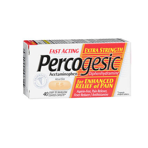 Percogesic, Fast Acting Extra Strength Pain Relief Caplets, 40 caplets
