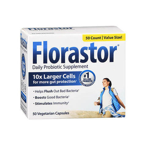 Florastor, Maximum Strength Probiotic Dietary Supplement Capsules, 250 Mg, 50 caps