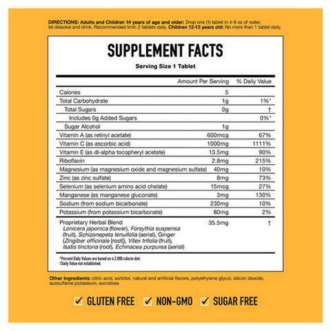 Airborne, Effervescent Health Formula, Orange 10 tabs