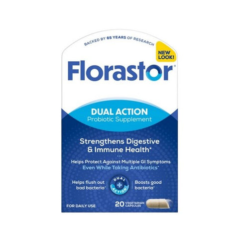 Florastor, Maximum Strength Probiotic Dietary Supplement Capsules, 250 Mg, Box Of 20