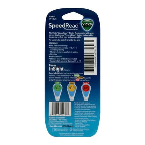 Vicks, Digital Thermometer Speedread, each