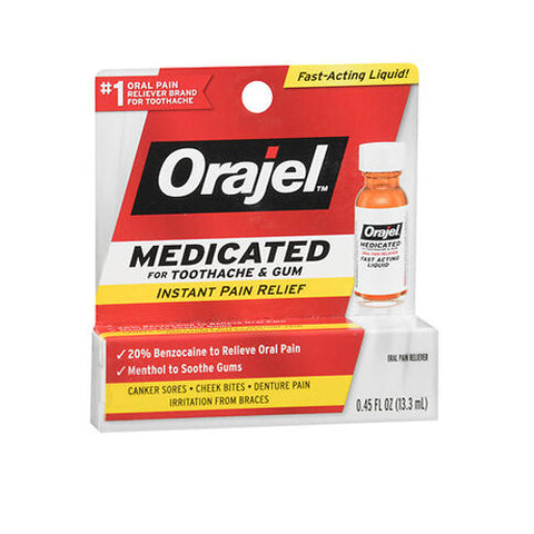 Baby Orajel, Toothache Pain Relief Liquid Maximum Strength, 0.45 oz