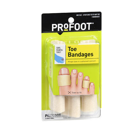 Profoot, Toe Bandages With Aloe Medium, Medium 3 ct each
