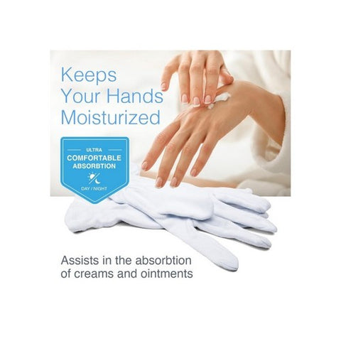 Cara, Dermatological Cotton Gloves Ladies, Small 1 pair