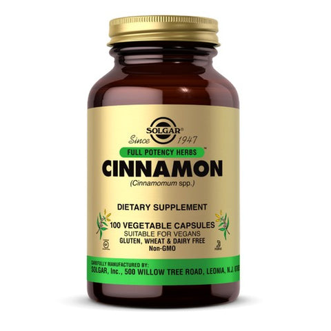 Solgar, FP Cinnamon Vegetable Capsules, 100 V Caps