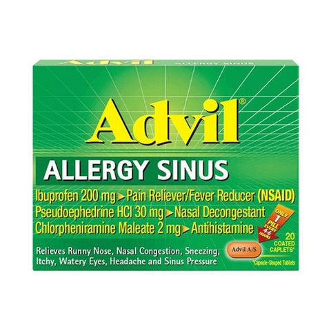 Advil, Allergy Sinus Coated, 20 Caplets