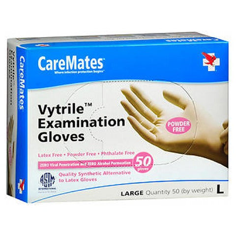 Caremates, Vytrile-Pf Examination Gloves, Large 50 each