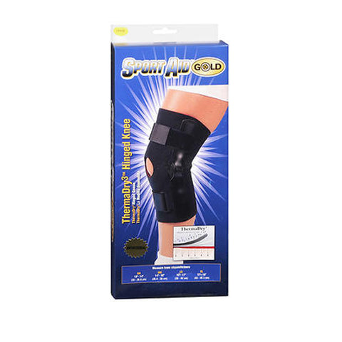 Sport Aid, Gold ThermaDry3 Hinged Knee Large, 1 Each