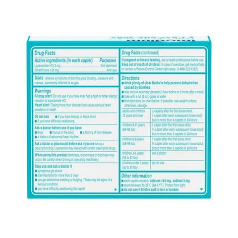 Imodium, Multi-Symptom Relief Antidiarrheal/Anti-Gas, 12 tabs