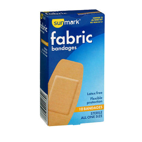 Sunmark, Fabric Bandages, All One Size Extra Large 10 each