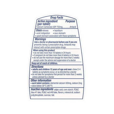 The Honest Company, Tums Extra Strength Antacid Calcium Supplement, Assorted Berries 96 tabs