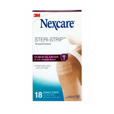 Nexcare, Steri-Strip Skin Closure Strips, 0.5 inch, 18 CT