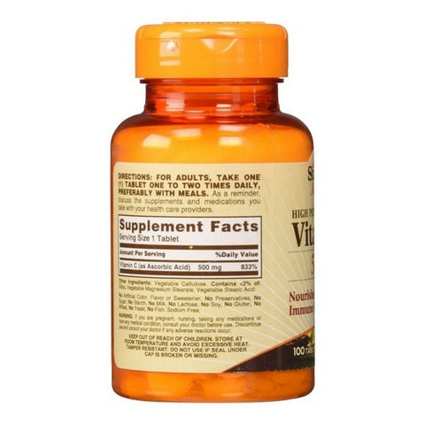 Sundown Naturals, Vitamin C, 500 mg, 50 tabs