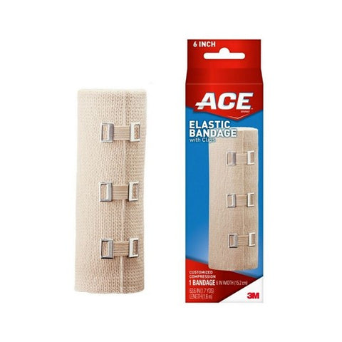 Ace, Elastic Bandage With Clips, 1 Each