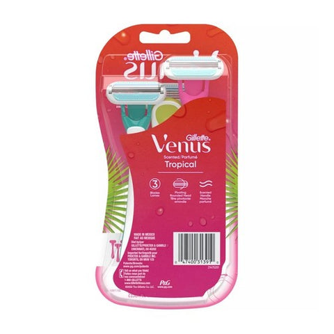 Gillette, Venus Tropical Disposable Razors, 3 each