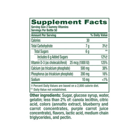 Vitafusion, Calcium Gummy Vitamins For Adults, 500 Mg, 100 each