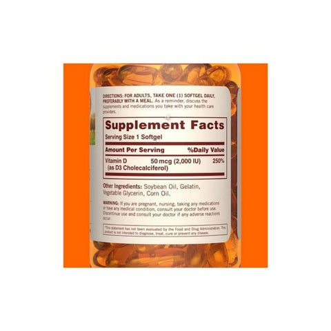 Sundown Naturals, Vitamin D3, 2000 IU, 150 Count