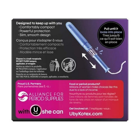 U By Kotex, Unscented Super Tampons With Plastic Applicator, Unscented Super 18 each