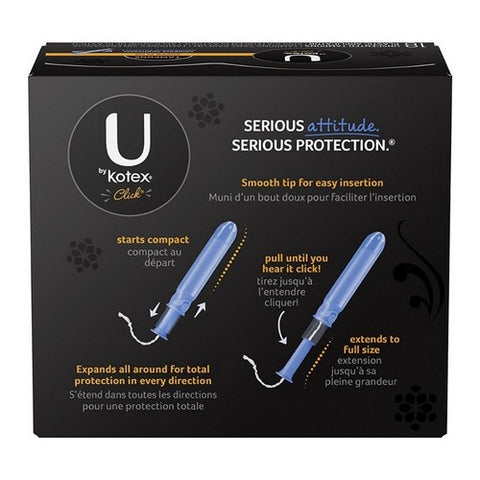 U By Kotex, Click Tampon Super Plus, Unscented Super Plus 18 each