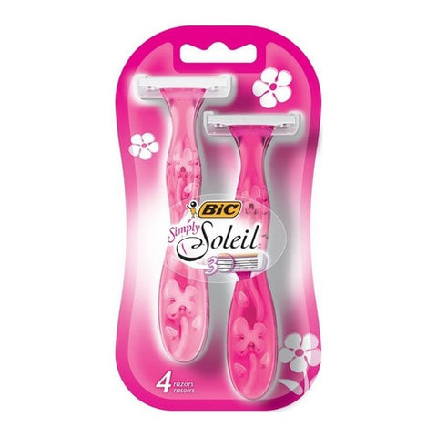 Bic, Simply Soleil Razors For Women, 4 each