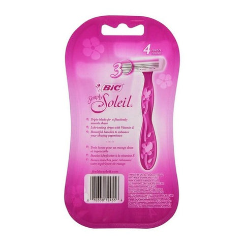 Bic, Simply Soleil Razors For Women, 4 each