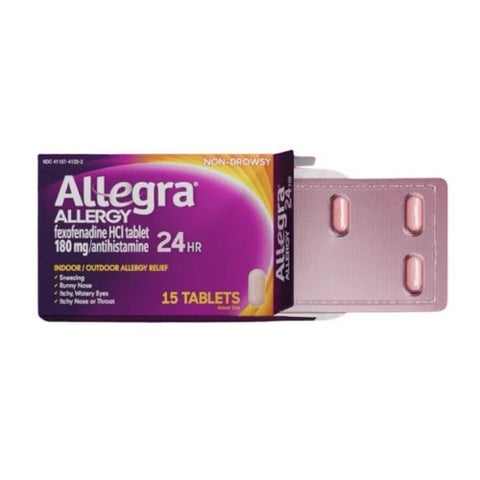 Allegra, Adult 24 Hour Allergy Relief, 15 tabs