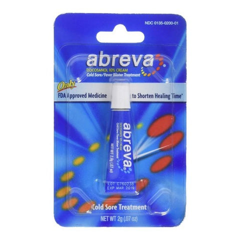 Abreva, Cold Sore/Fever Blister Treatment, 2 gms