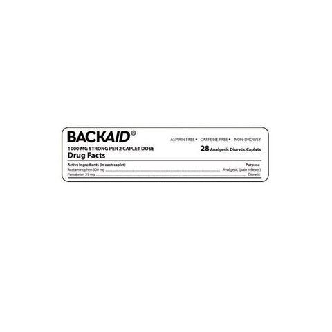 Backaid, Maximum Strength Back Relief Pills, 28 tabs
