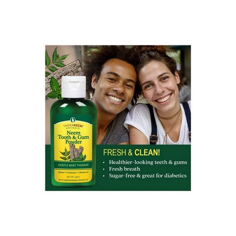 TheraNeem Naturals, Neem Toothpowder, Mint 40 GRAMS