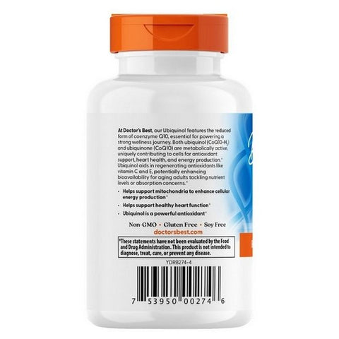 Doctors Best, Ubiquinol Featuring Kaneka's QH, 200 mg, 30 Softgels