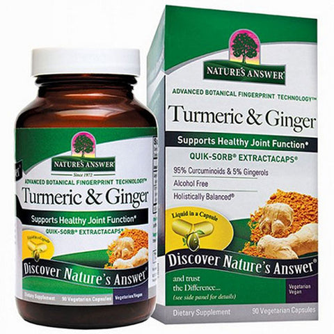 Nature's Answer, Turmeric and Ginger, 90 Veg Caps