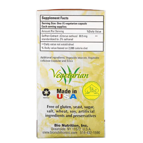 Bio Nutrition Inc, Saffron Extract, 50 VEG CAPS