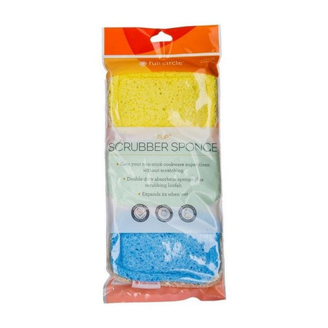 Full Circle Home, Flip Loofah Scrubber Sponge, 3 ct(case of 12)