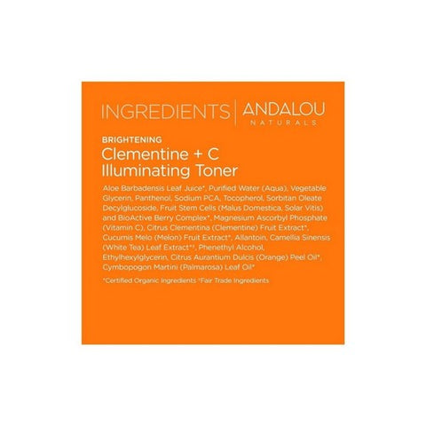 Andalou Naturals, Illuminating Toner, Brightening Clementine Plus C, 6 oz