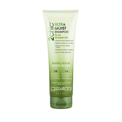 Giovanni Cosmetics, 2Chic Ultra-Moist Shampoo, Avocado and Olive Oil 8.5 OZ