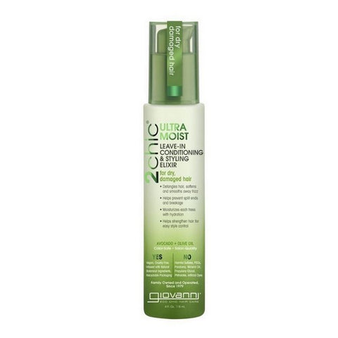 Giovanni Cosmetics, 2Chic Conditioner, Leave In Avocado and Olive Oil 4 OZ