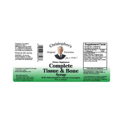 Dr. Christophers Formulas, Complete Tissue and Bone, Syrup 16 oz