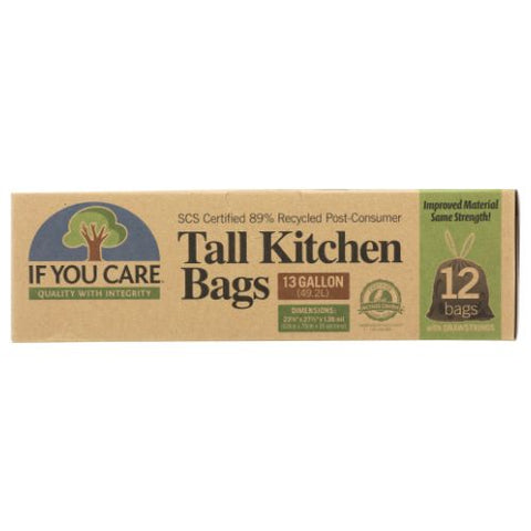 If You Care, Recycled Trash Bags, 12 Count