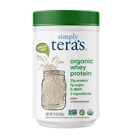 Tera's Whey, Organic Whey Protein, Plain 12 oz