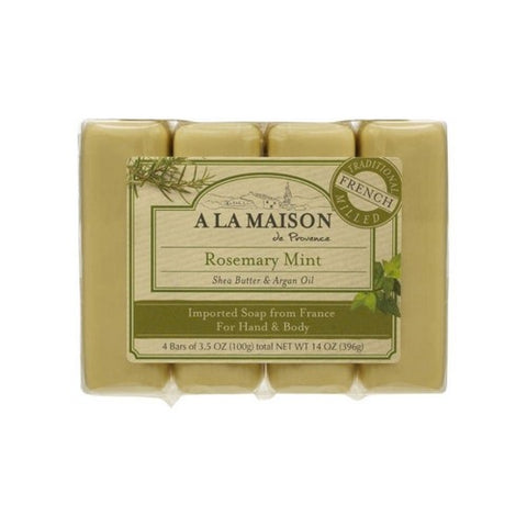 A La Maison, Bar Soap Value Pack, Rosemary Mint 4 CT