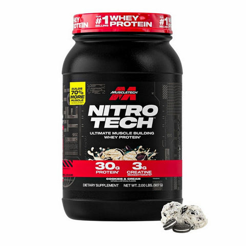 Muscletech, Nitro Tech Performance Series Whey Isolate, Cookies and Cream 2 lbs