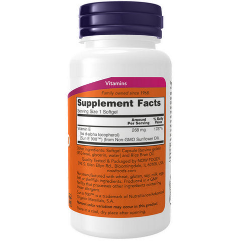 Now Foods, Sun-E 400, 60 sgels