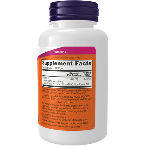 Now Foods, Sun-E 400, 120 sgels