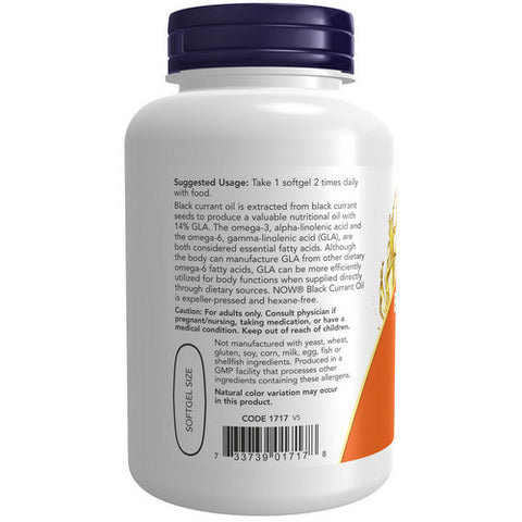 Now Foods, Black Currant Oil, 1000 mg, 100 sgels