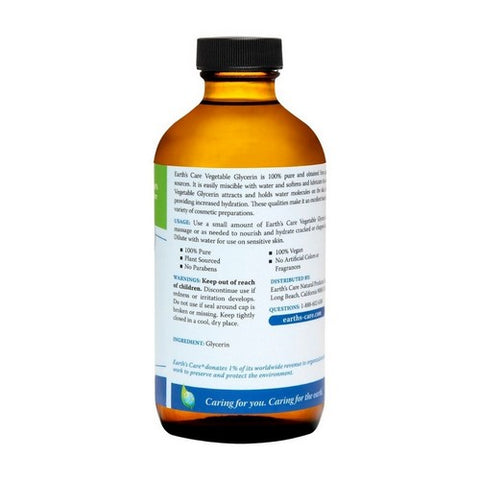 Earth's Care, Vegetable Glycerin 100% Pure and Natural, 8 OZ
