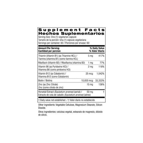 Bio Nutrition Inc, Healthy Hair with Biotin, 60 vcaps