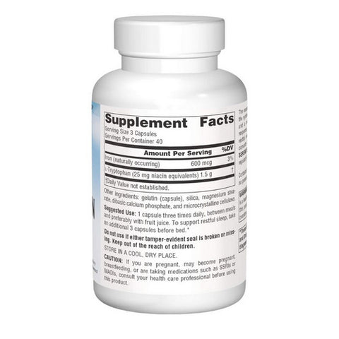 Source Naturals, Serene Science Label L-Tryptophan, 500mg, 120 Caps